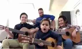 کنسرت خانوادگی با درخشش کودک خردسال!/ ویدئو