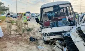 ۱۲ کشته و مصدوم در تصادف زنجیره ای مینی بوس ها در دوبی