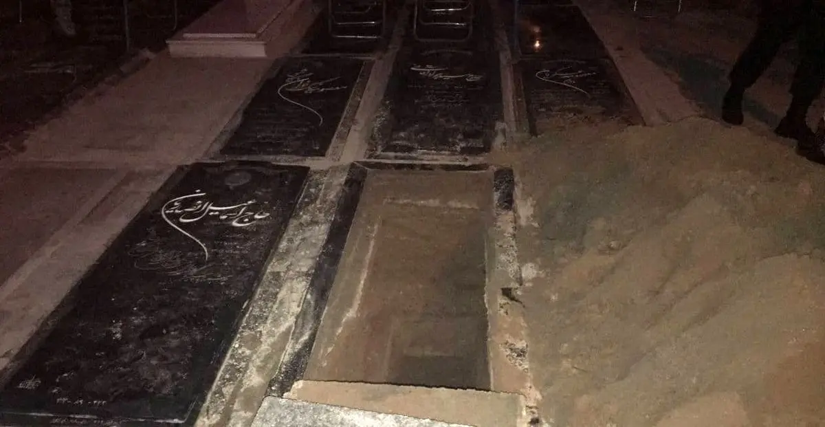 خانه ابدی مرحوم علی انصاریان/ عکس