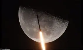 تصاویری خیره‌کننده از گذر فالکون ۹ از کنار ماه