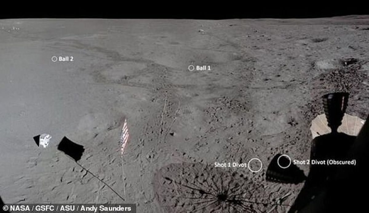 توپ گمشده‌ی گلف در ماه پیدا شد!/ تصاویر