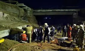 زنده به گور شدن مرد تهرانی در بزرگراه فتح/ عکس