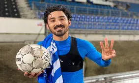 برف‌بازی رضا گوچی و پسرش در هلند/عکس