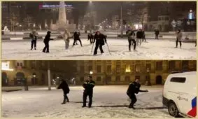 درگیری جالب هلندی‌ها با پلیس این کشور را ببینید/ ویدئو