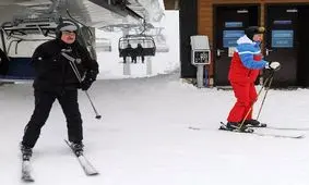 اسکی‌بازی پوتین و لوکاشنکو/ عکس