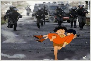 شخصیت‌های کارتونی در فلسطین/ عکس