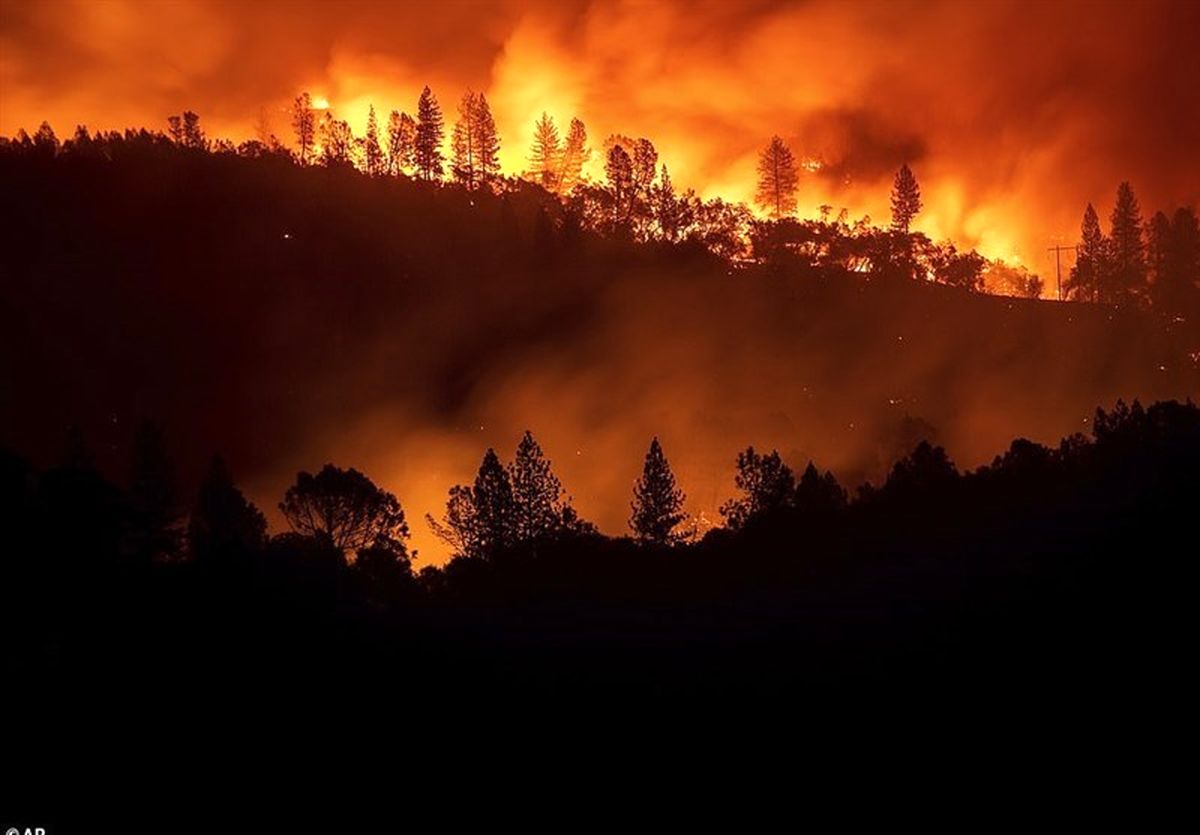 آتش‌سوزی گسترده در کالیفرنیای آمریکا/ ویدئو