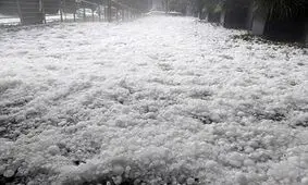 بارش شدید تگرگ در آفریقای جنوبی/ ویدئو