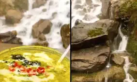 آبشاری زیبا در شمال که شباهت چندانی به آبشار ندارد!/ ویدئو