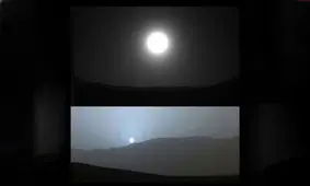 غروب خورشید در مریخ