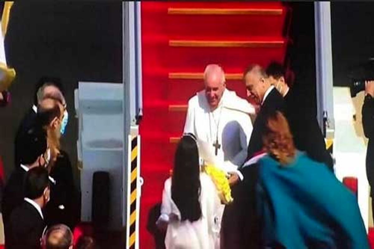 استقبال ویژه از «پاپ فرانسیس» در بغداد/ ویدئو