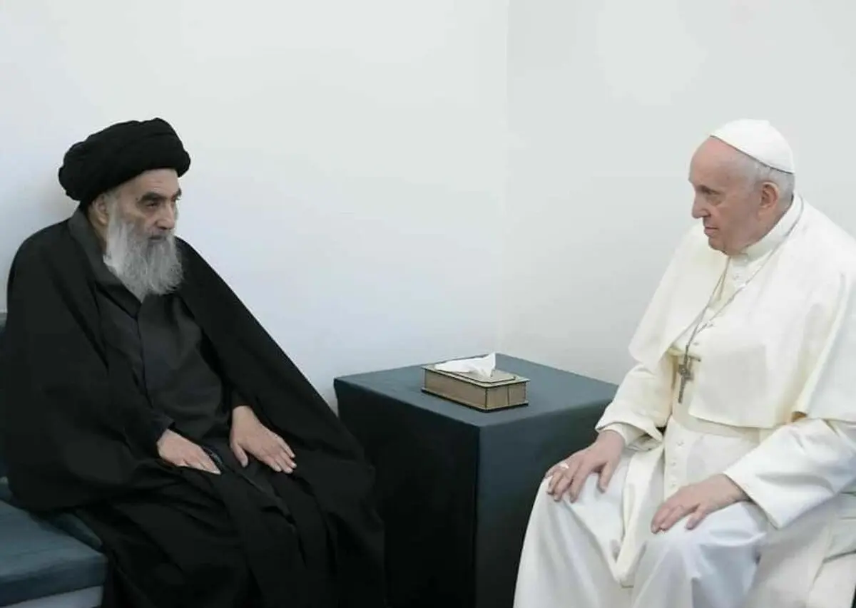 بیانیه دفتر آیت‌الله سیستانی درباره دیدار با پاپ فرانسیس