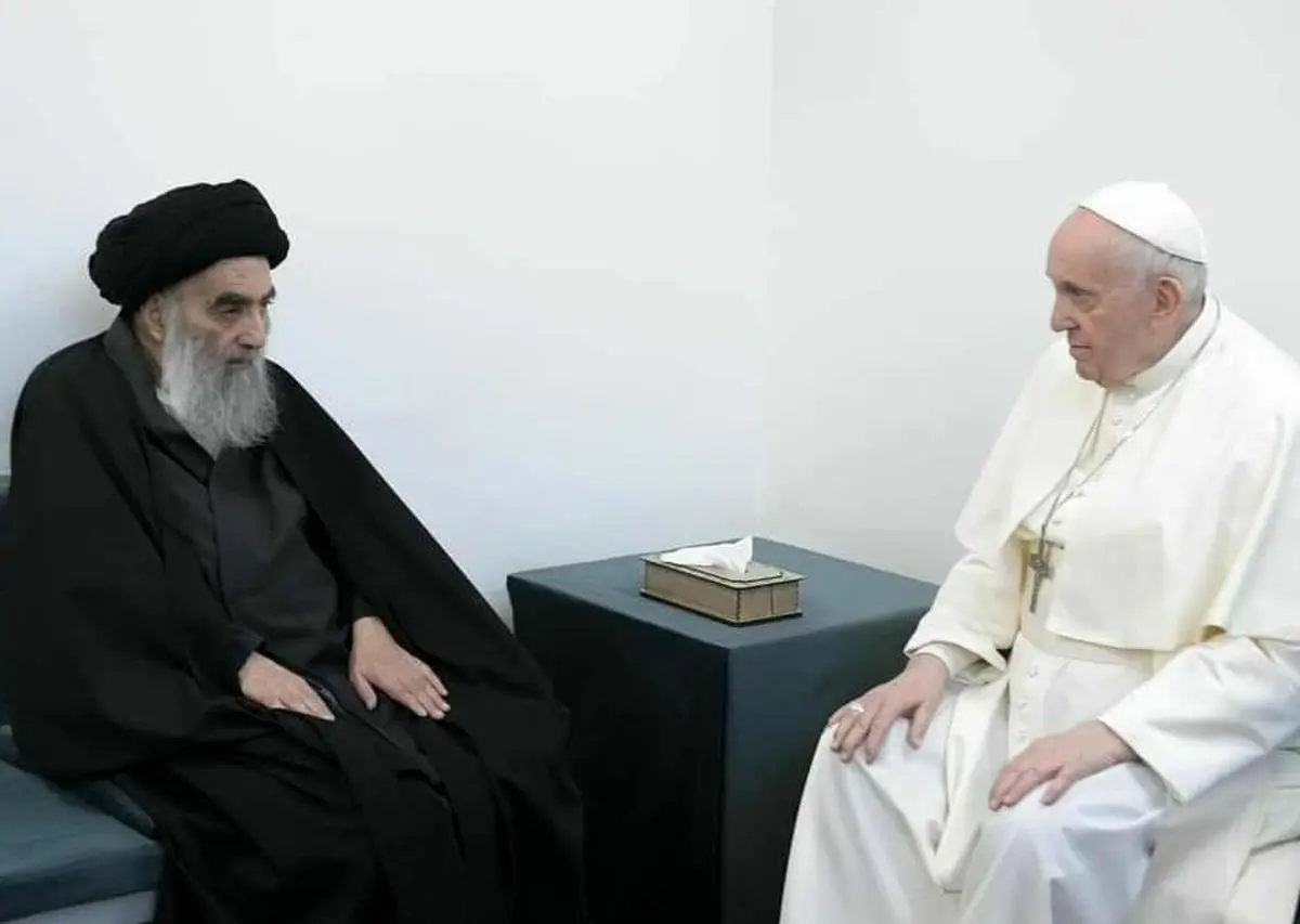 بیانیه دفتر آیت‌الله سیستانی درباره دیدار با پاپ فرانسیس