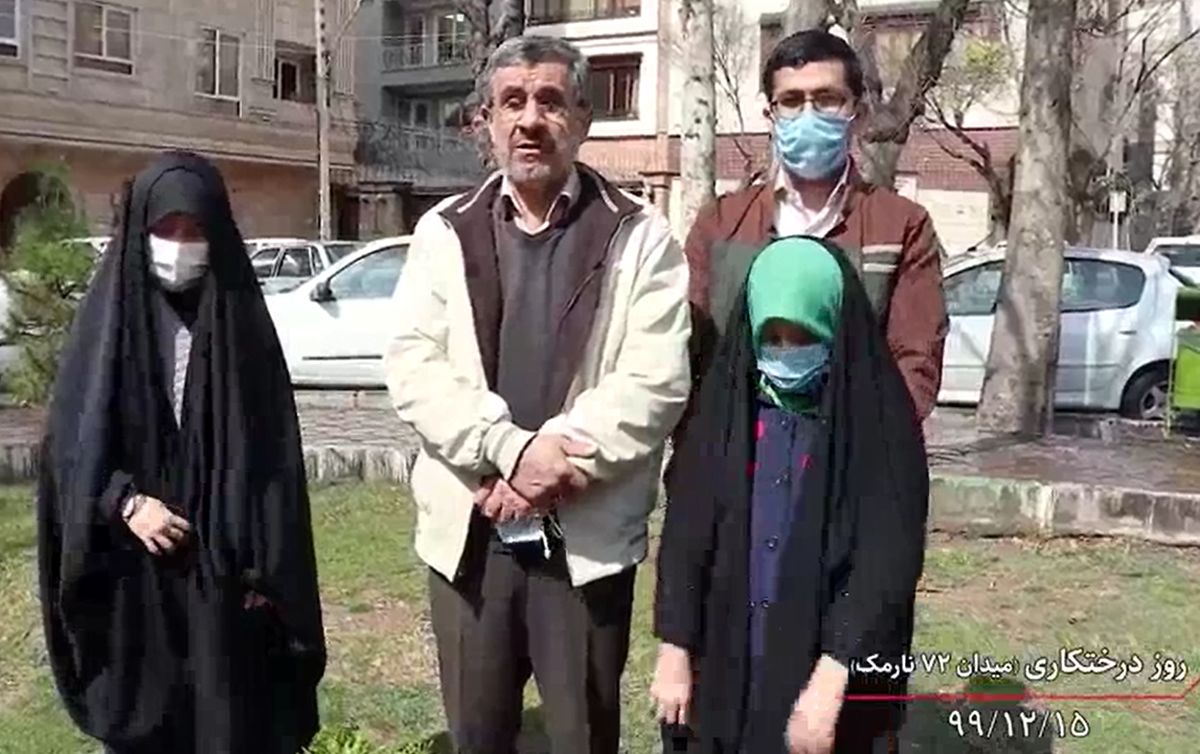 پیام ویدئویی احمدینژاد در روز درختکاری/ تکتک ایرانیها یک سرو هستند