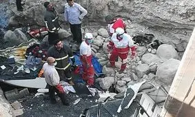 تصادف بونکر سیمان با سواری پژو در بزرگراه آزادگان