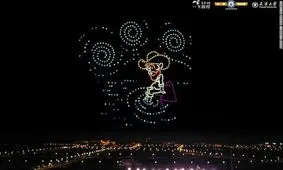 آثار "ون گوگ" در آسمان به نمایش درآمد/ ویدئو