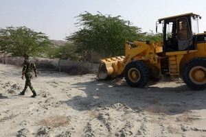 بیش از ۷۳۰ هکتار از اراضی منابع طبیعی جنوب استان کرمان رفع تصرف شد