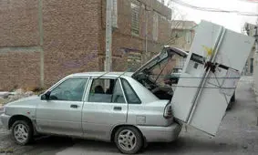 یخچال ساید بای‌ سایدی که توسط یک پراید حمل شد!