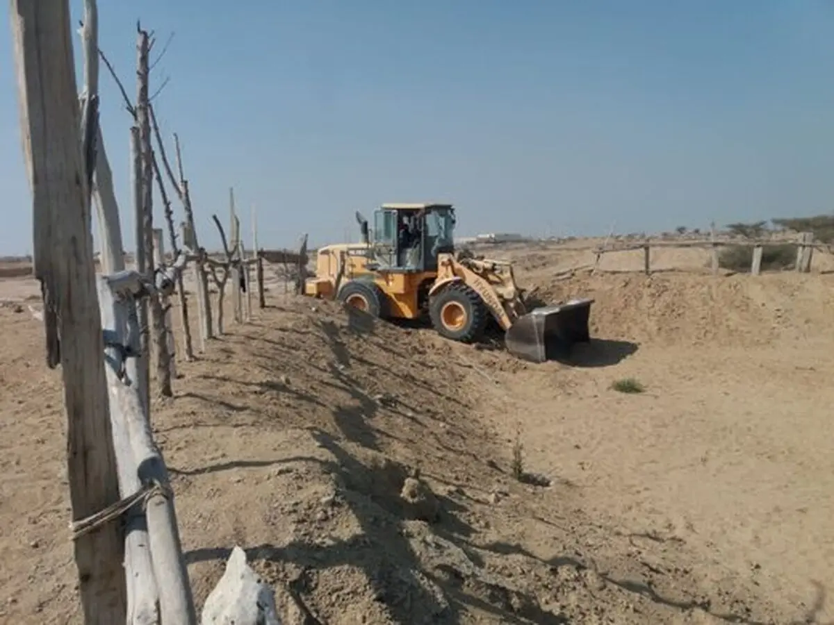 ۲۶.۱هزار متر مربع اراضی خالصه دولتی به ارزش ۲۷.۴میلیارد ریال در روستاهای لافت و تلمبو رفع تصرف شد