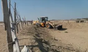 ۲۶.۱هزار متر مربع اراضی خالصه دولتی به ارزش ۲۷.۴میلیارد ریال در روستاهای لافت و تلمبو رفع تصرف شد