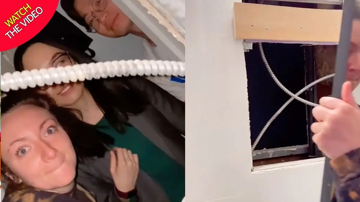 کشف وحشتناک یک زن در پشت آینه خانه جدیدش!/ ویدئو