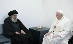 پاپ: آیت الله سیستانی هرگز برای سلام به کسی نایستاده اما برای من ۲ مرتبه از جای برخاست