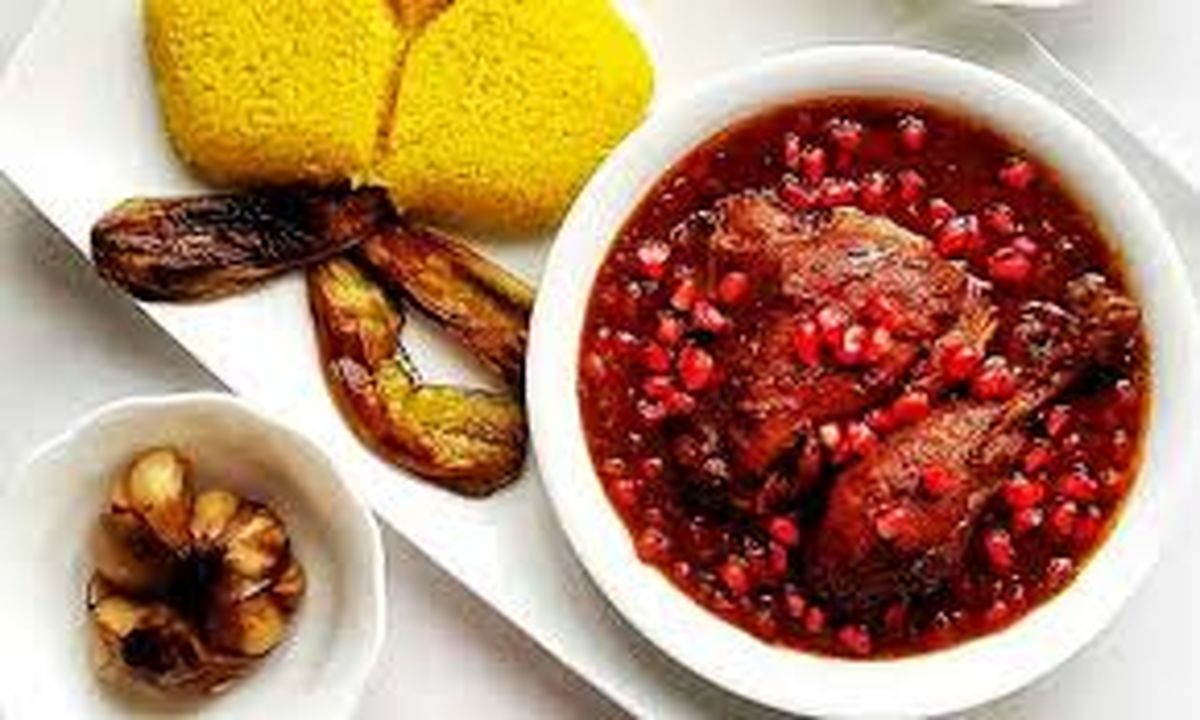 طرز تهیه خورش انار مسما