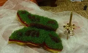 روش کاشت و تزئین سبزه عید با ۲ رنگ متفاوت