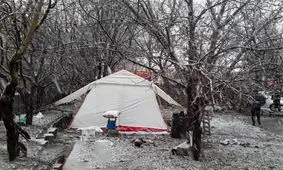 زندگی چادری در دنا با سرمای زیر صفر درجه جریان دارد