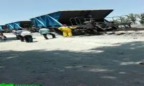 خارج شدن قطار باری از ریل در مهرشهر کرج