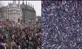 تصاویری از تظاهرات در مقابل ساختمان اسکاتلند یارد/ ویدئو