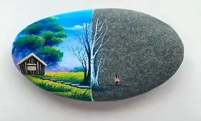 خلق مناظر زیبا روی یک تکه سنگ/ ویدئو