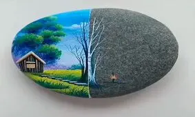 خلق مناظر زیبا روی یک تکه سنگ/ ویدئو