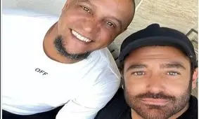 والیبال بازی کردن محمدرضا گلزار و روبرتو کارلوس/ ویدئو