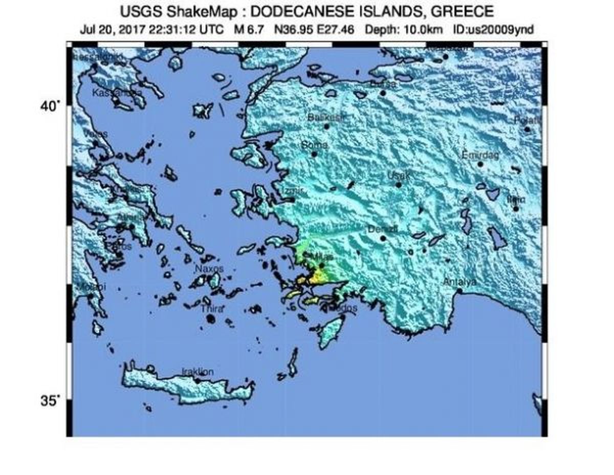 زلزله 6.7 ریشتری در بدروم ترکیه