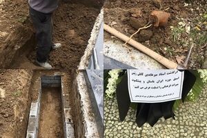 کشف سفال در قبر در حال حفر باستان‌شناس ایرانی/ تصاویر