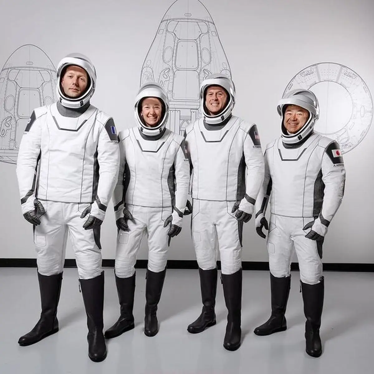 سرنشینان ماموریت "کرو-۲" اسپیس‌ایکس