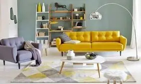 دکوراسیون اتاق نشیمن به رنگ سال با ۶ ایده جالب و زیبا