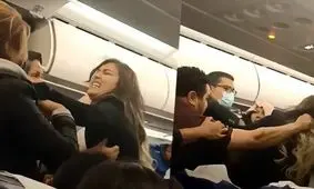 گیس کشی چند زن در پرواز استانبول/ ویدئو