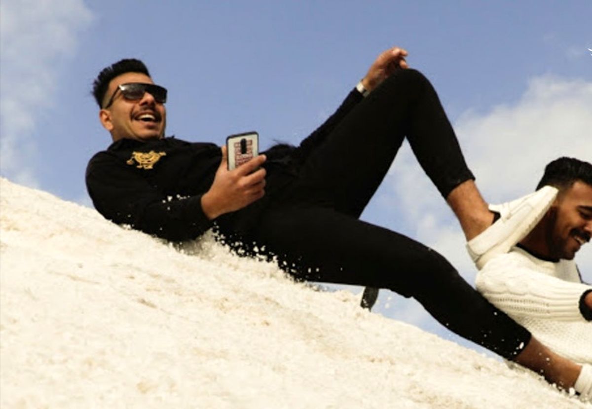 نمک بازی مصریها به جای برف بازی!/ ویدئو