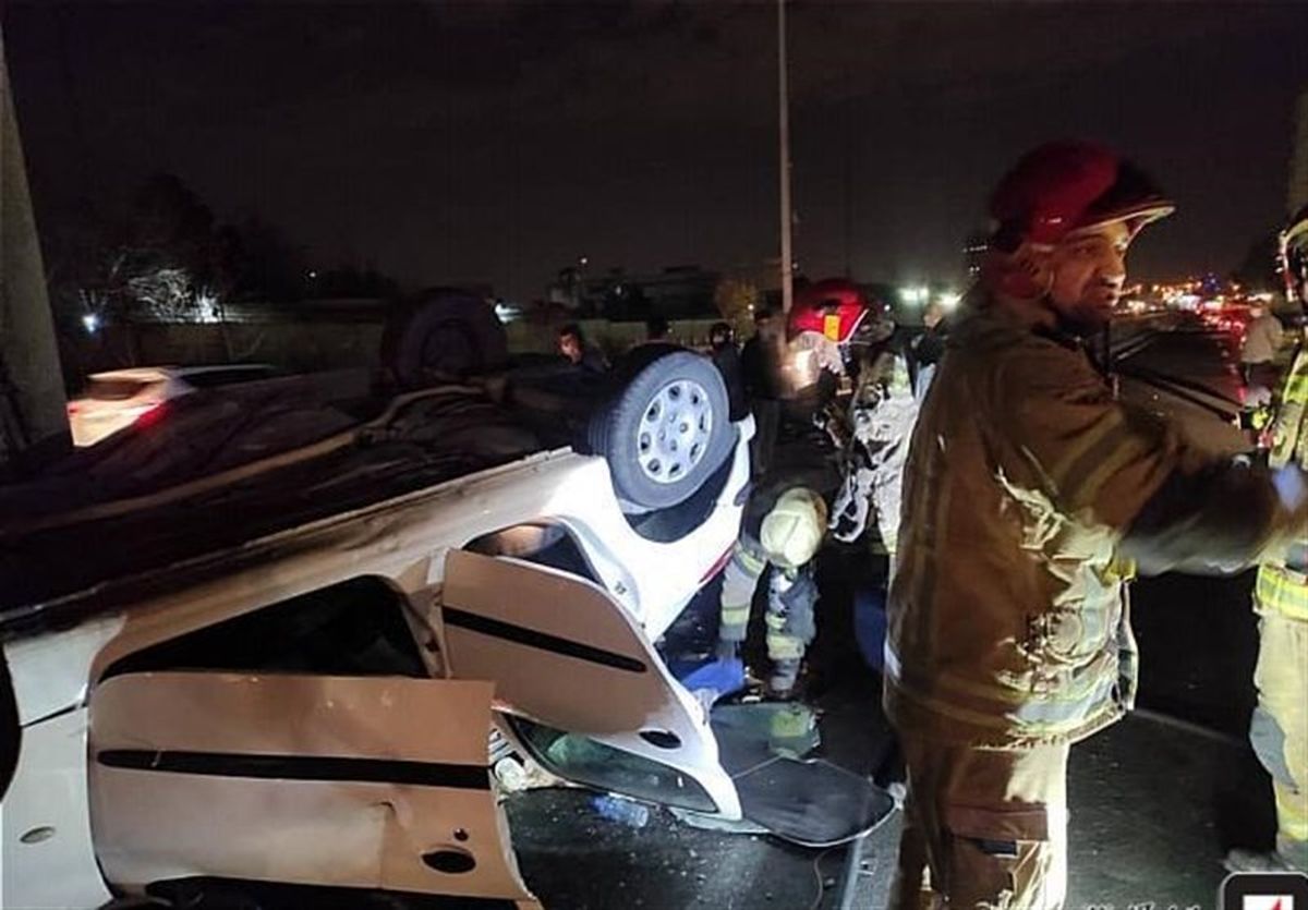 تصادف ۲ خودروی سواری در قزوین یک کشته و ۶ مصدوم بر جای گذاشت