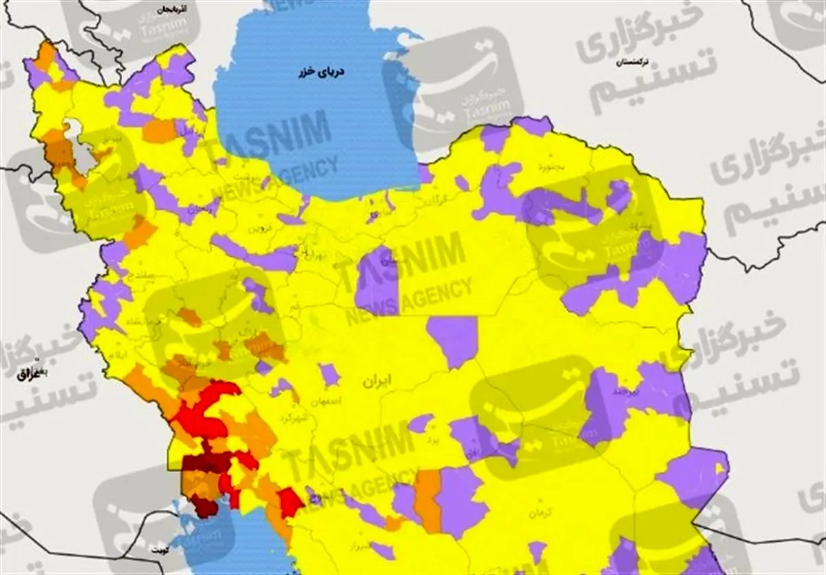 تغییر رنگ‌بندی کرونایی در گیلان/ «رودسر» به نارنجی و «املش» به زرد تغییر وضعیت داد