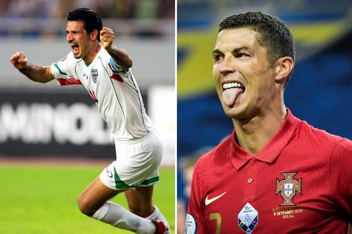 رونالدو، علی دایی را جا گذاشت/ گل های رسمی کریس بیشتر شد