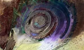 تصویر هوایی حیرت‌انگیز از چشم آبی صحرا در دل آفریقا/ عکس