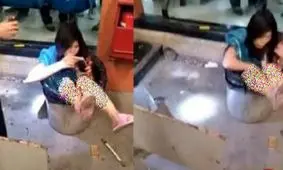 این مرد همسرش را داخل سطل زباله انداخت