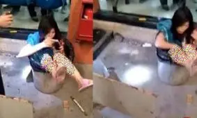 این مرد همسرش را داخل سطل زباله انداخت