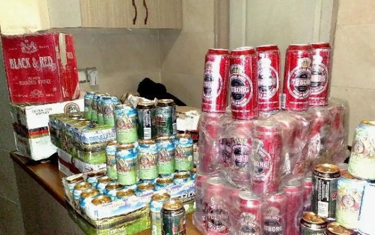کشف و ضبط ۳۷۵ قوطی مشروبات خارجی