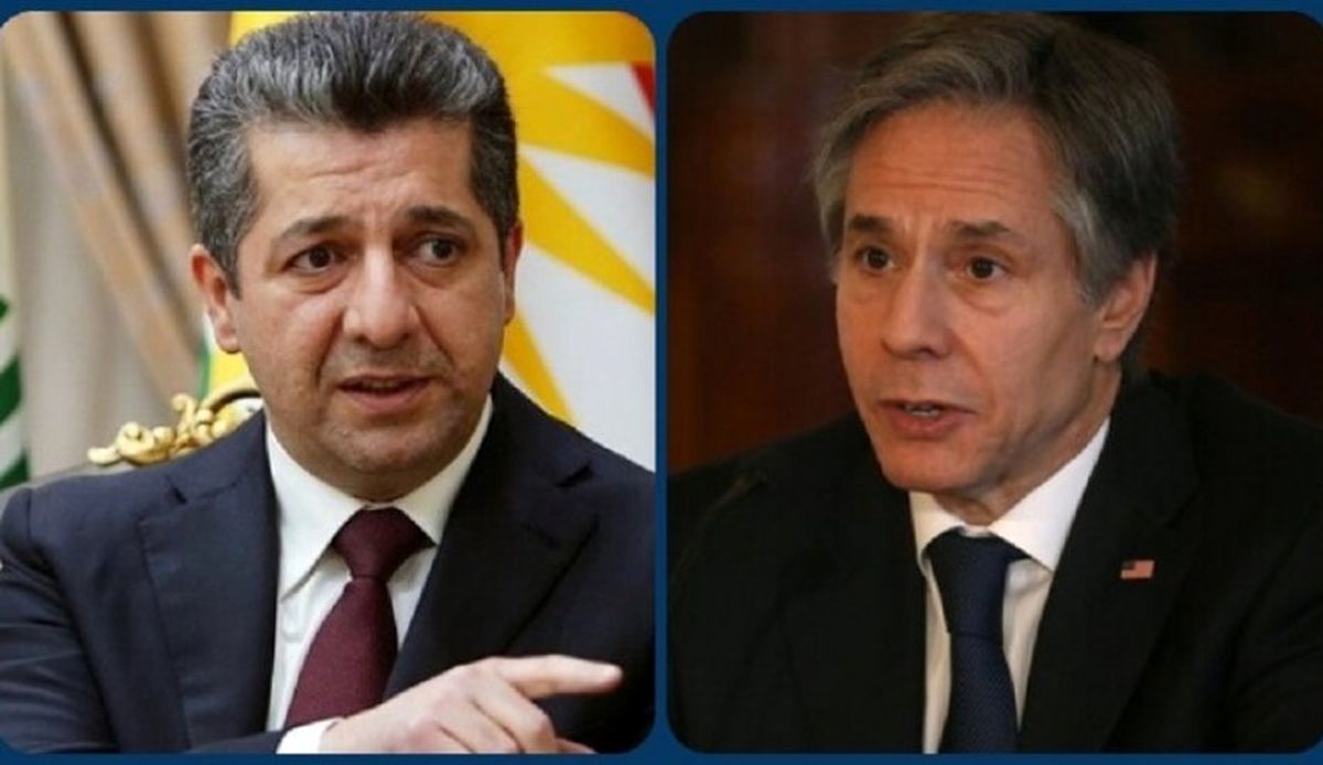 گفتوگوی بلینکن و بارزانی درباره حملات پیدرپی به نیروهای آمریکایی در عراق