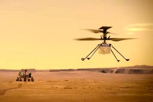 تصویری که هلی‌کوپتر «نبوغ» در دومین پرواز خود بر فراز مریخ ثبت کرد