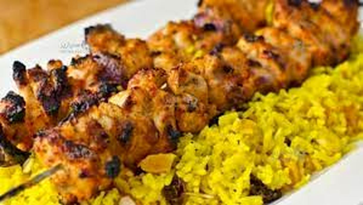 طرز تهیه کباب مرغ خاورمیانه ایی با پلو مخصوص